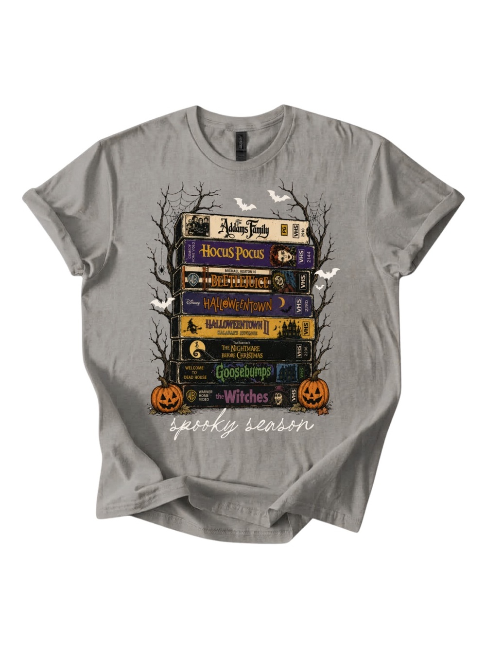 Gildan Halloween Spooky Season Graphic Tee - Gray